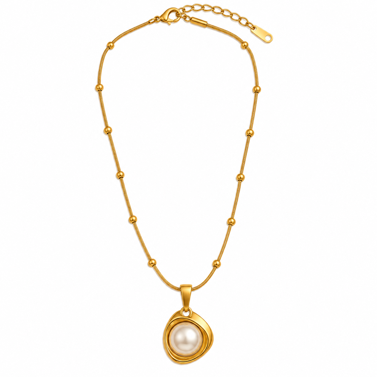 Golden Pearl Chain Pendant