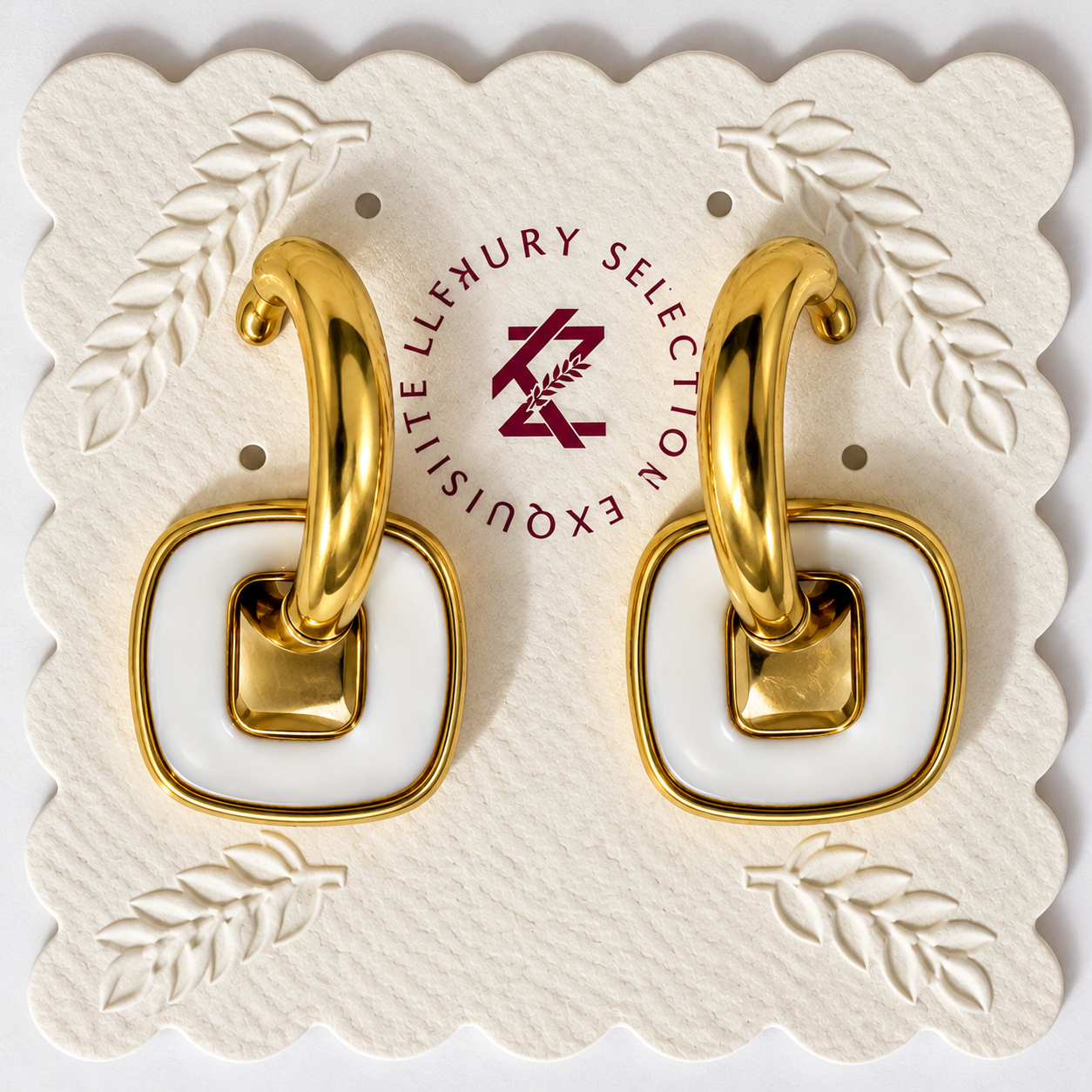 Golden Luxe Geometric Drop Earrings